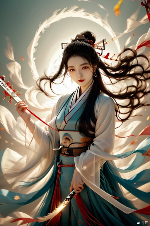  haha,(speed line:1.05),1girl, solo, long hair, looking at viewer, black hair, hair ornament, long sleeves, holding, standing, weapon, flower, sword, wide sleeves, holding weapon, sash, floating hair, facial mark, holding sword, chinese clothes, shawl, forehead mark, hagoromo, hanfu

, 1girl, haha,1girl,(speed line:1.05),（wind：1.1）, haha,1girl,(speed line:1.05),（wind：1.1）,