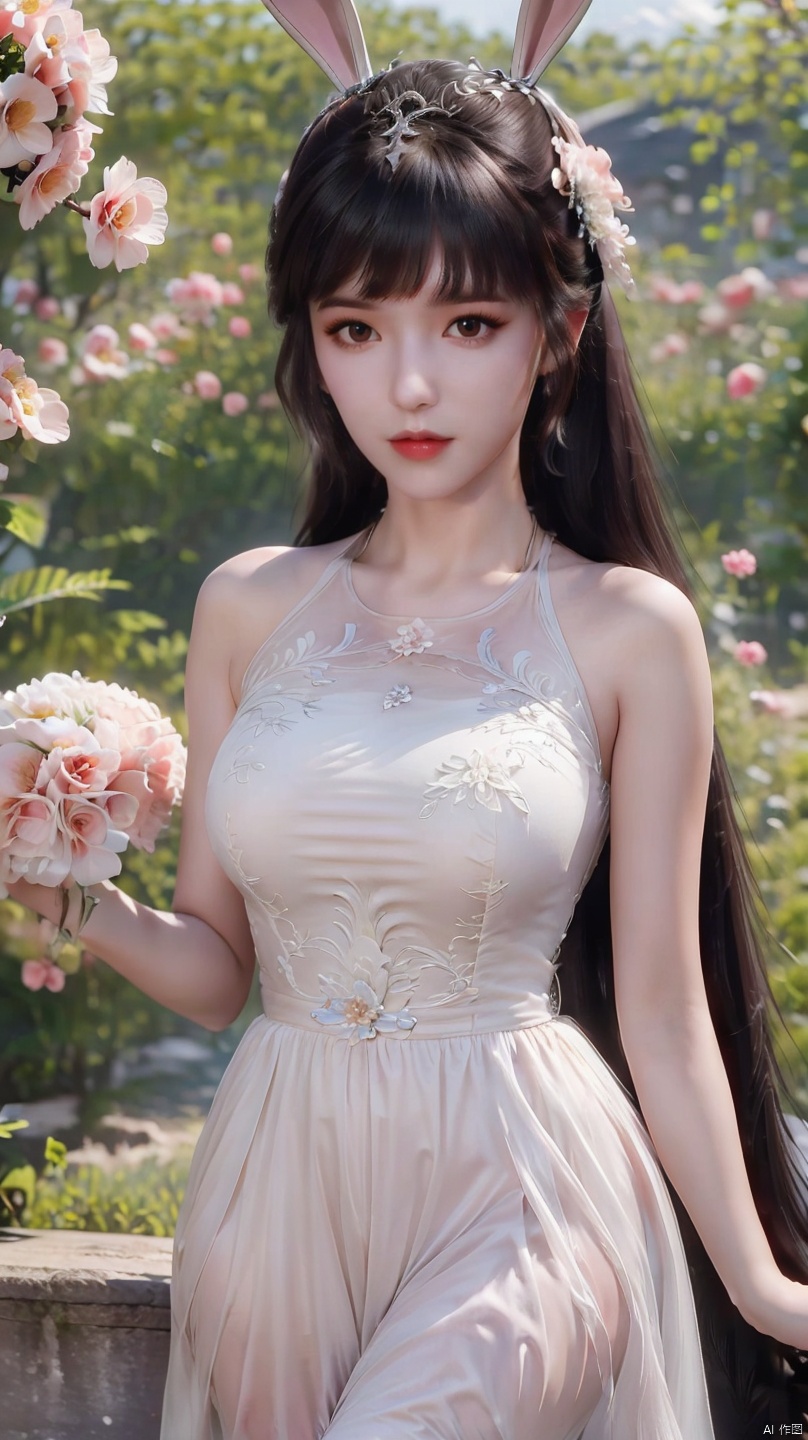  a girl,full_body,upper_body,,looking from above,a girl,above the knee,appear on camera,(a girl appeared at the front:1.2),(holding flowers in hand:1.1),stand,crescent_moon,black hair,long hair,whitenight,sky,solo,cloud,,simple background,a neat background,red dress,character focus,clear background,HDR,UHD,8K,masterpiece,absurdres,raise your head,