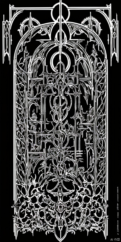 Metal mechanical Part sketch, stars, cyberpunk, futurism, Rune used for decoration(0.2), Blanking of pattern, Aesthetic, tattoo draft, Sharp lines, slim line(0.7), white background, no humans, draft, slim pattern, Large area blank(2), masterpiece, extreme details, cyber sigilism(1),黑白画, pen drawing ,钢笔画, gothichorrorai,线条