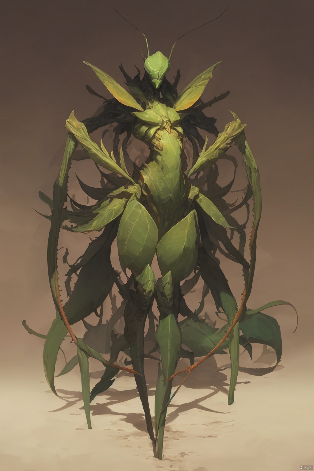 Bestquality,8k,(((masterpiece))),((bestquality)),,solo, Mantis monster
