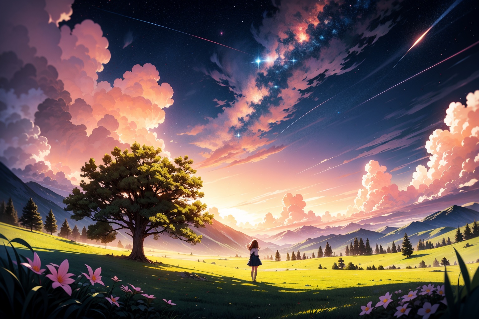 sky,  tree,  cloud on Tensor.Art
