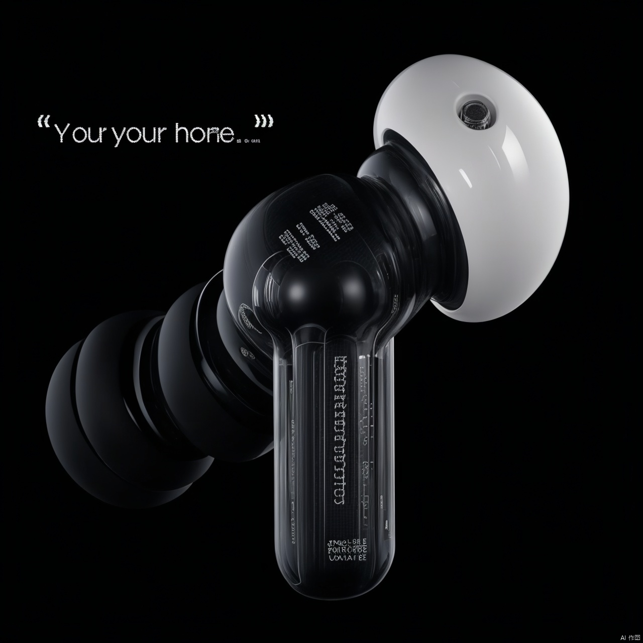 simple background, english text, no humans, black background, sex toy, still life