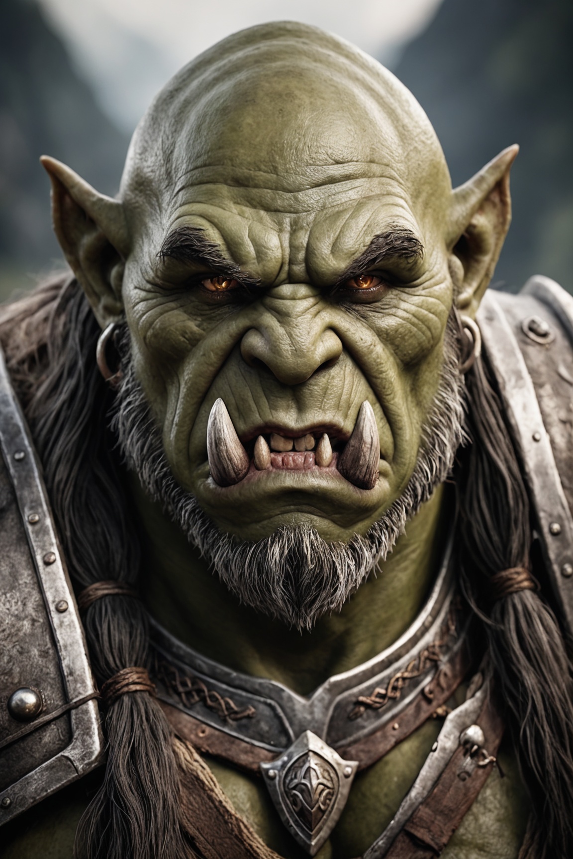 photo,  face portrait of orc lord,  awardwinning on Tensor.Art