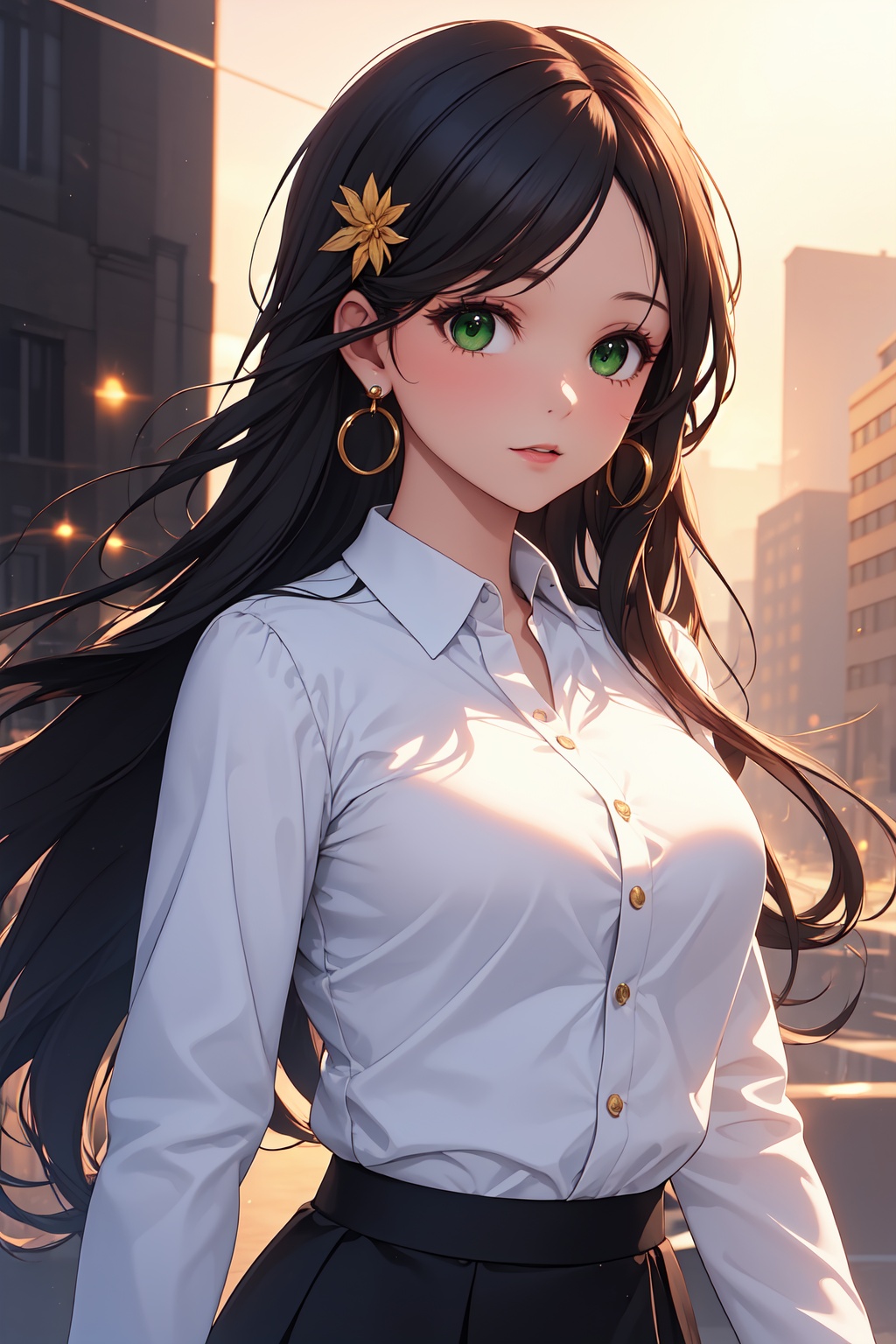 1girl,  solo,  hair_ornament on Tensor.Art