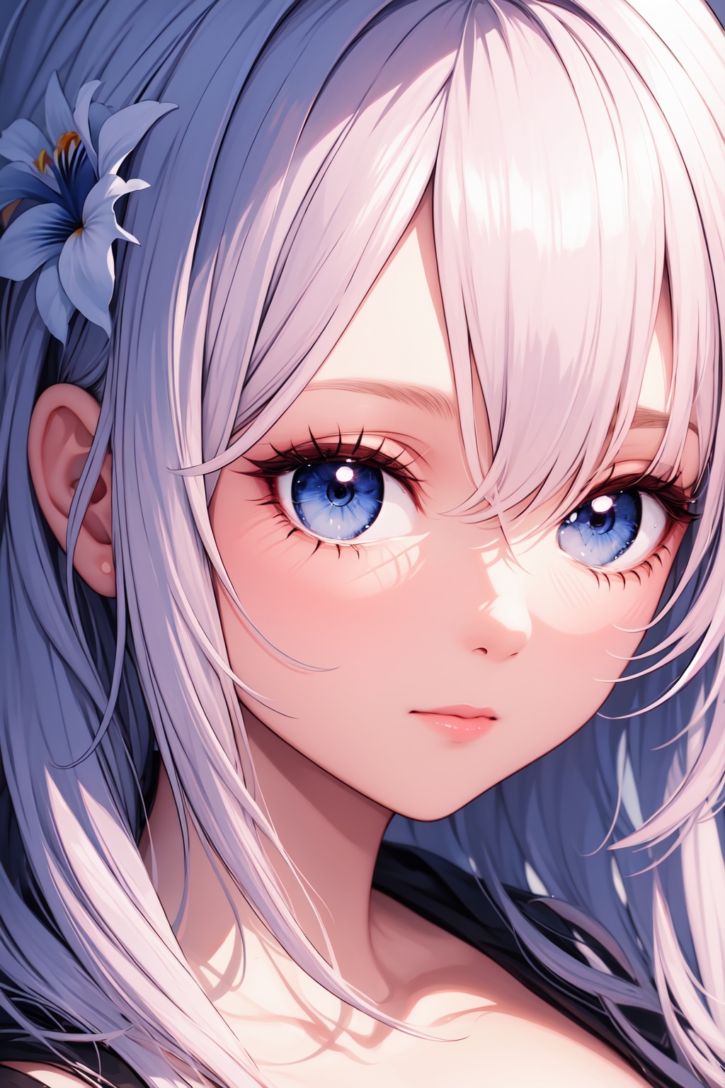 beautiful and detailed iris of the eyes,  red iris,  image focused only on the character's gaze on Tensor.Art