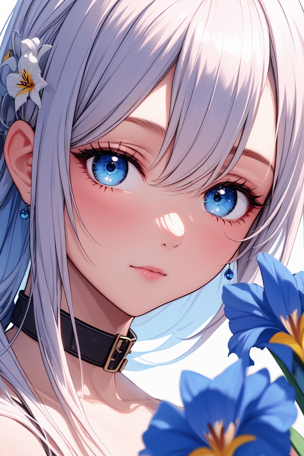 beautiful and detailed iris of the eyes,  blue iris,  blue eye on Tensor.Art