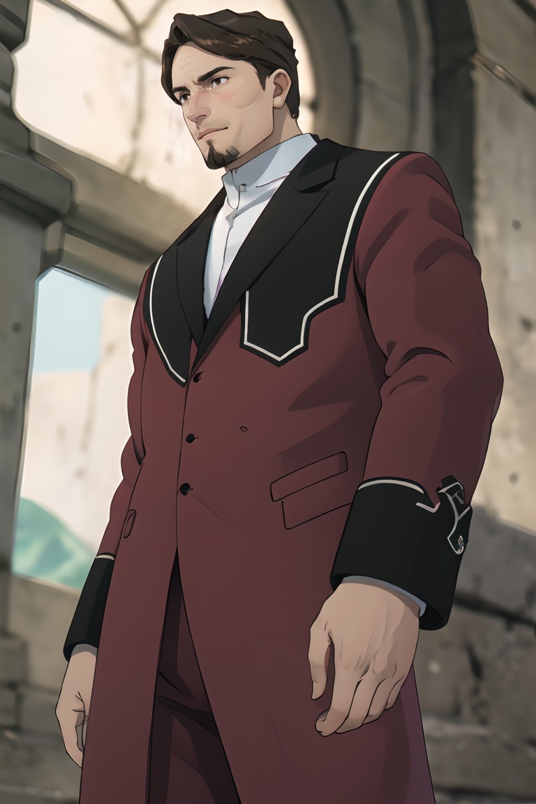 solo male,  Richter \(Frieren: Beyond Journey's End\),  dark brown hair on Tensor.Art