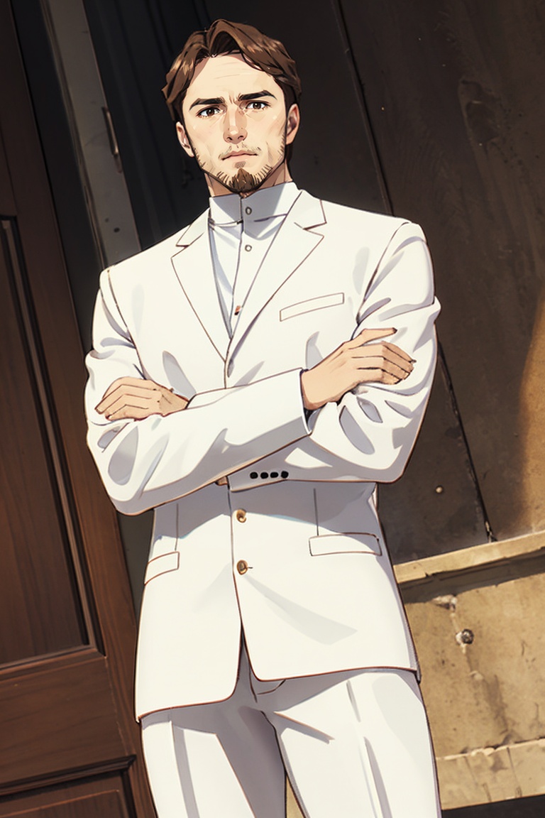 solo male,  Richter,  dark brown hair on Tensor.Art
