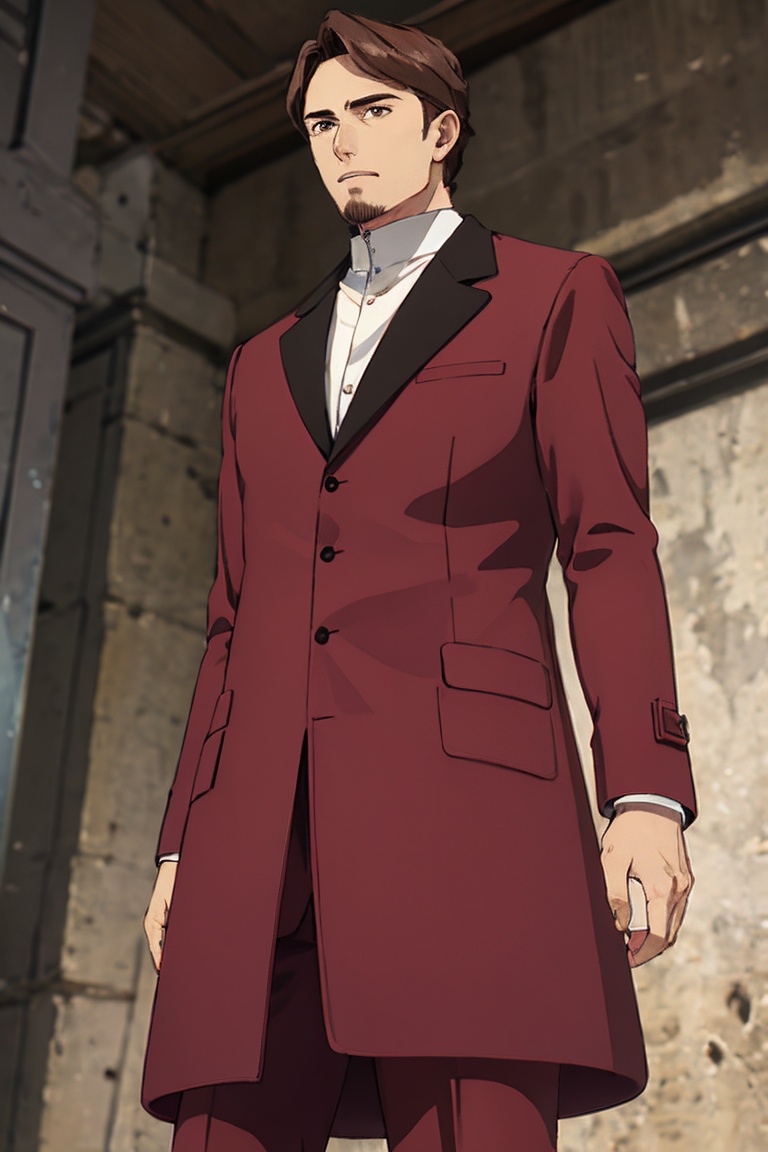 solo male,  Richter,  dark brown hair on Tensor.Art