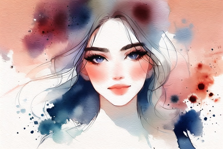 20 years old woman,  dance,  watercolor on Tensor.Art
