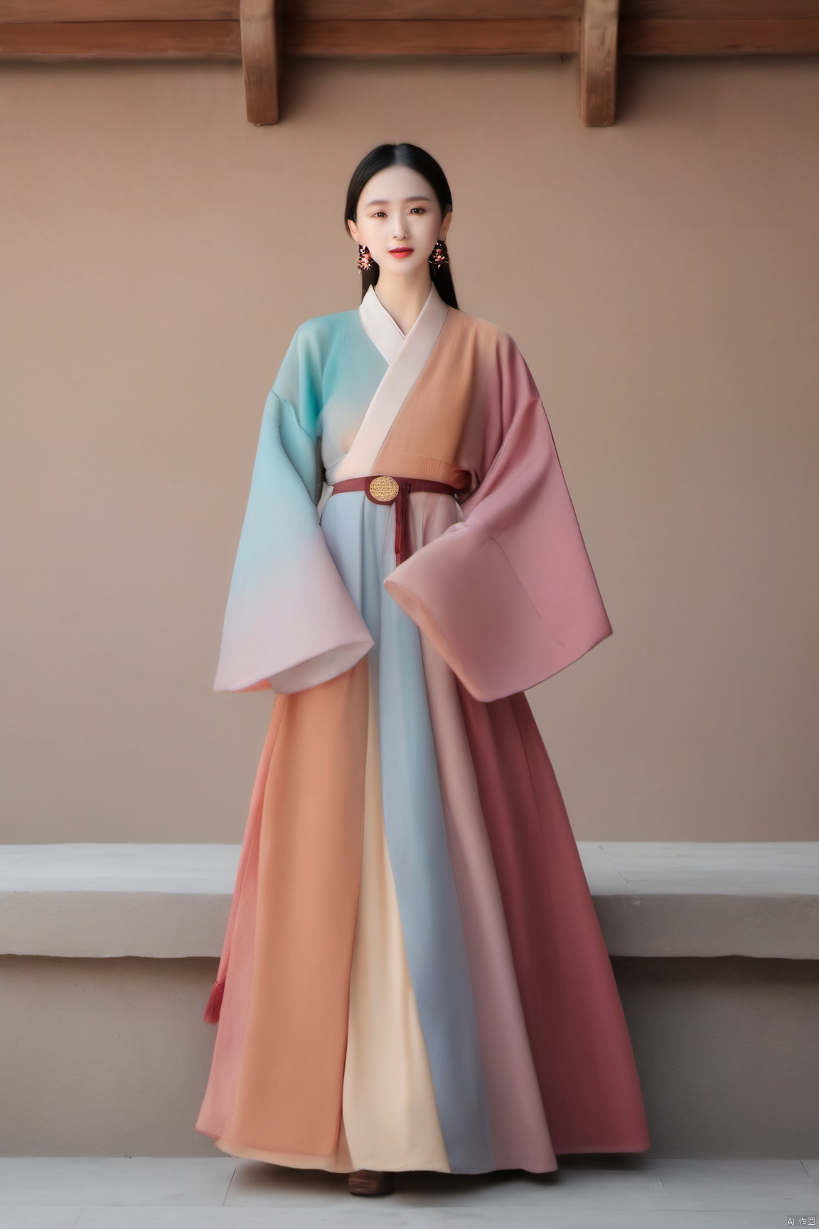  Colorful_Tiles,Colorful tiles,Colorful,square tiles,low saturation color,meranti color,Healing,Real, master photography, New Chinese_Hanfu, desert_sky, weijin_hanfu