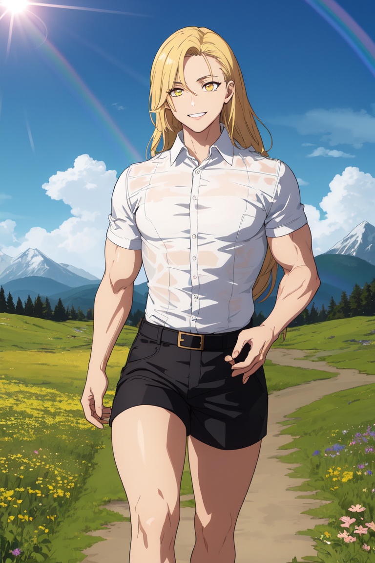 Very detailed. High quality. masterpiece. medium shot,  1 boy ,  smile mouth on Tensor.Art