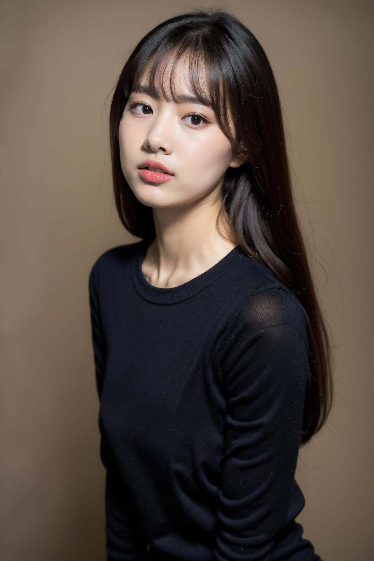 simple background,  a young woman by izitn on Tensor.Art