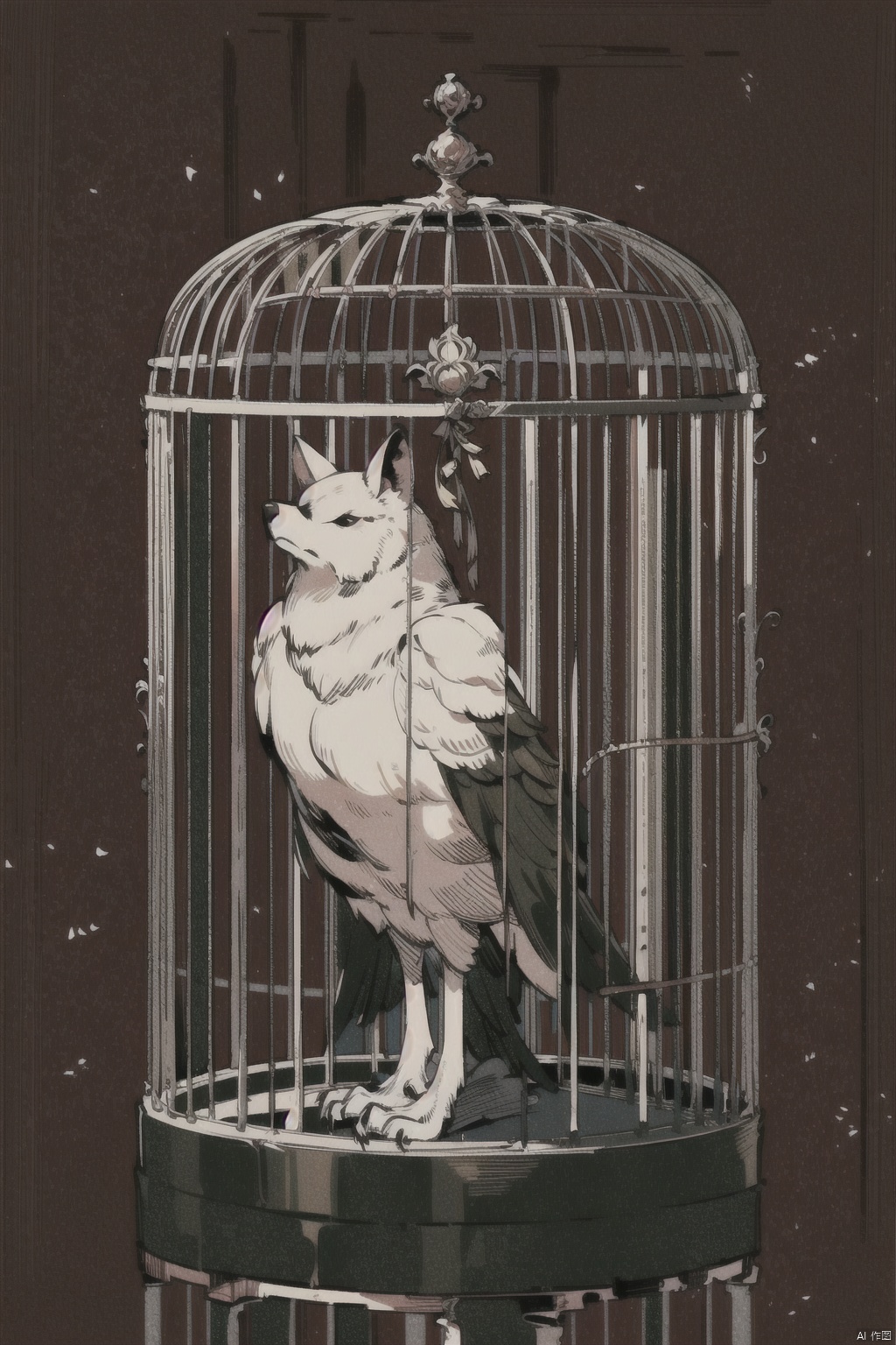 Bestquality,8k,(((masterpiece))),((bestquality)),solo,In the cage