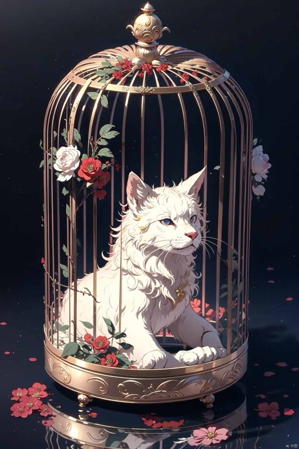 Bestquality,8k,(((masterpiece))),((bestquality)),solo,In the cage