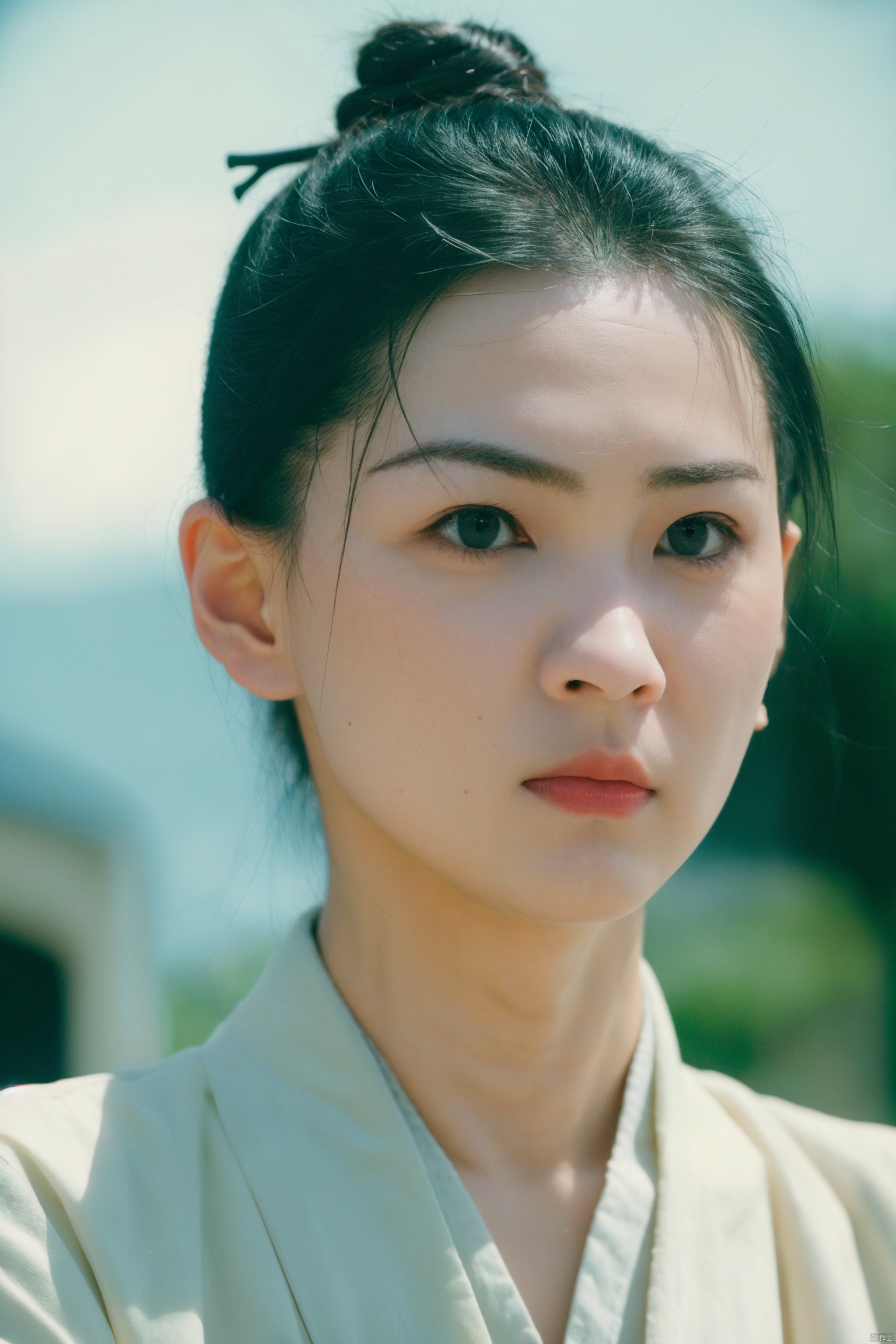 1girl, realistic,( chiaroscuro,Fujicolor, UHD, super detail ,raw,85mm,f/1.2,FujifilmXT4,),