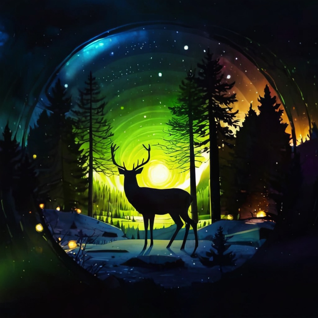 1 deer,  (Circle),  SoraSleepAI on Tensor.Art