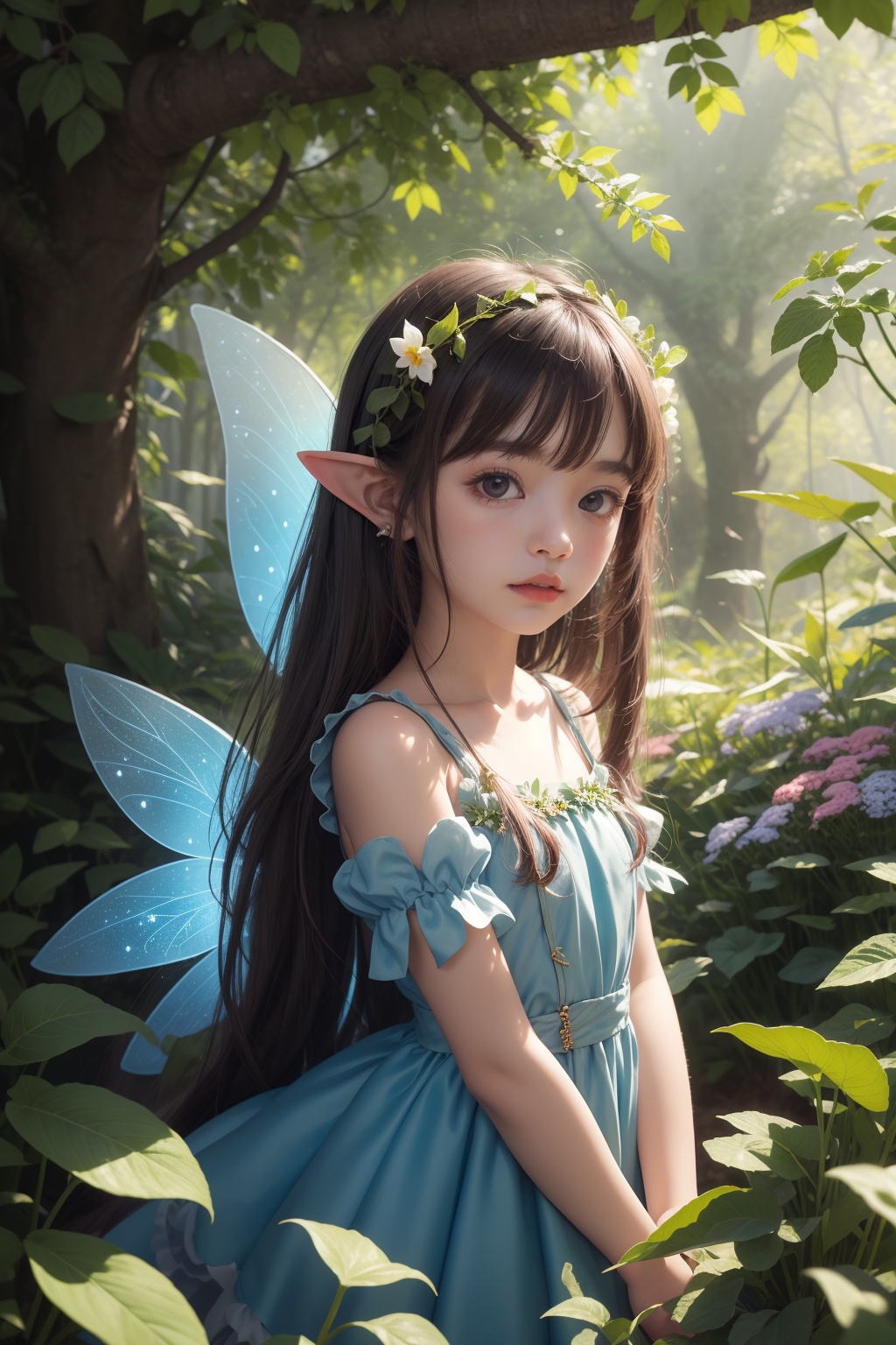 1girl,  fairy colecting herb,  fairy dress on Tensor.Art