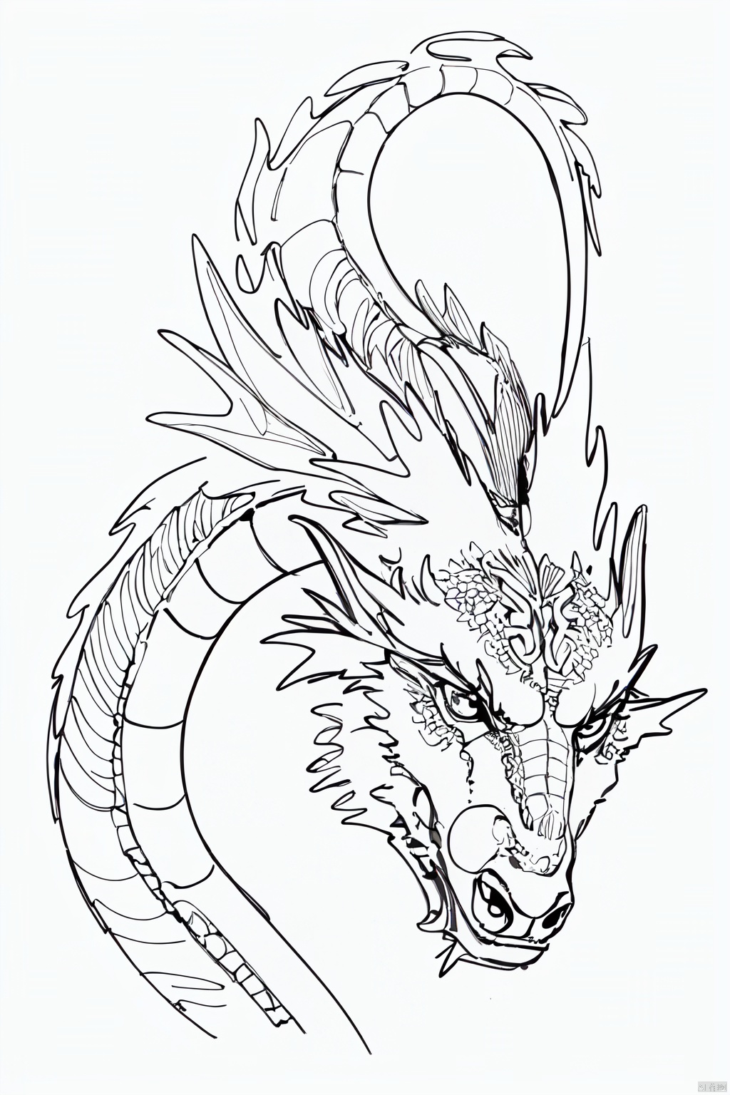  1dragon, amazing6, Chinese_zodiac,
Chinese_zodiac, Chinese zodiac, simple drawing, One stroke of painting, a line art, dragon
