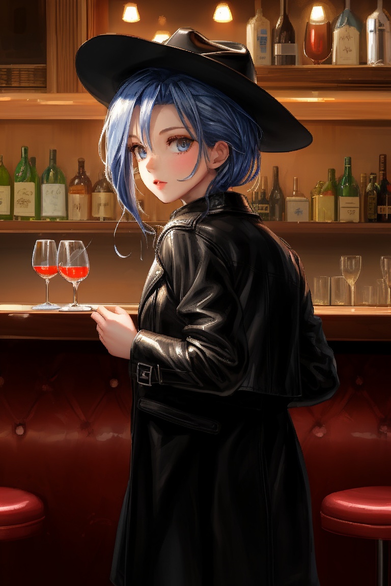 JinxKaryln,  cowboy costume,  short leather coat on Tensor.Art