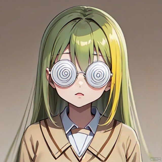 1girl, @@_glasses,  alina gray, solo, school_uniform,
