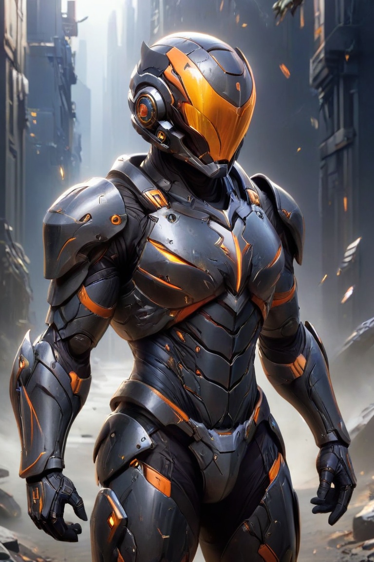 A digital illustration of a futuristic soldier in ultra-high-definition,  featuring an ultra-realistic and ultra-detailed...