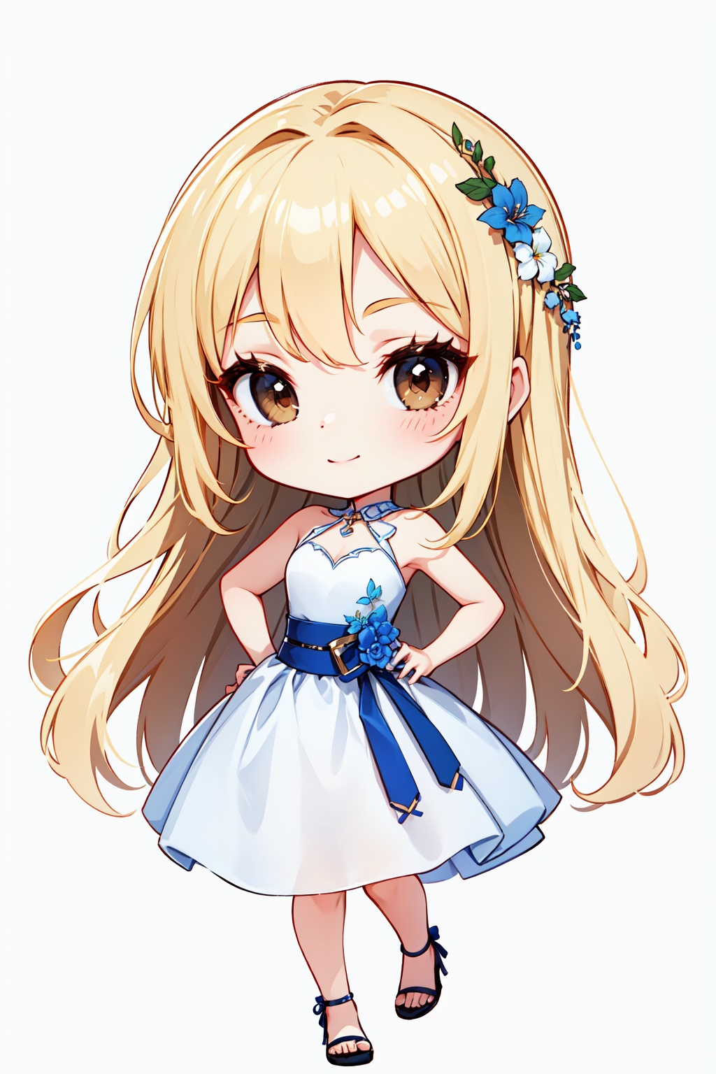 Cute girl,  White background,  full body image on Tensor.Art