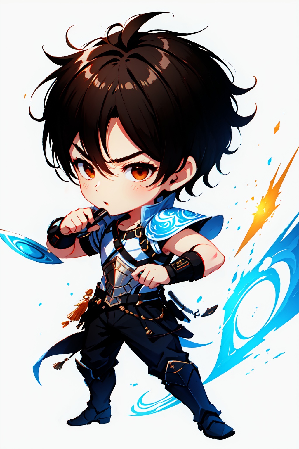 Chibi boy,  White background,  full body image on Tensor.Art