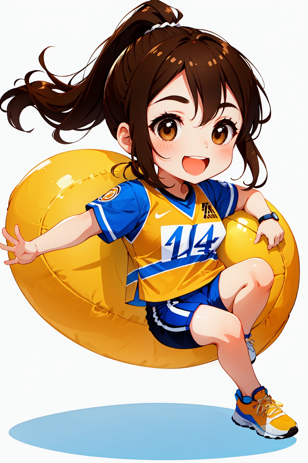Cute girl,  White background,  full body image on Tensor.Art