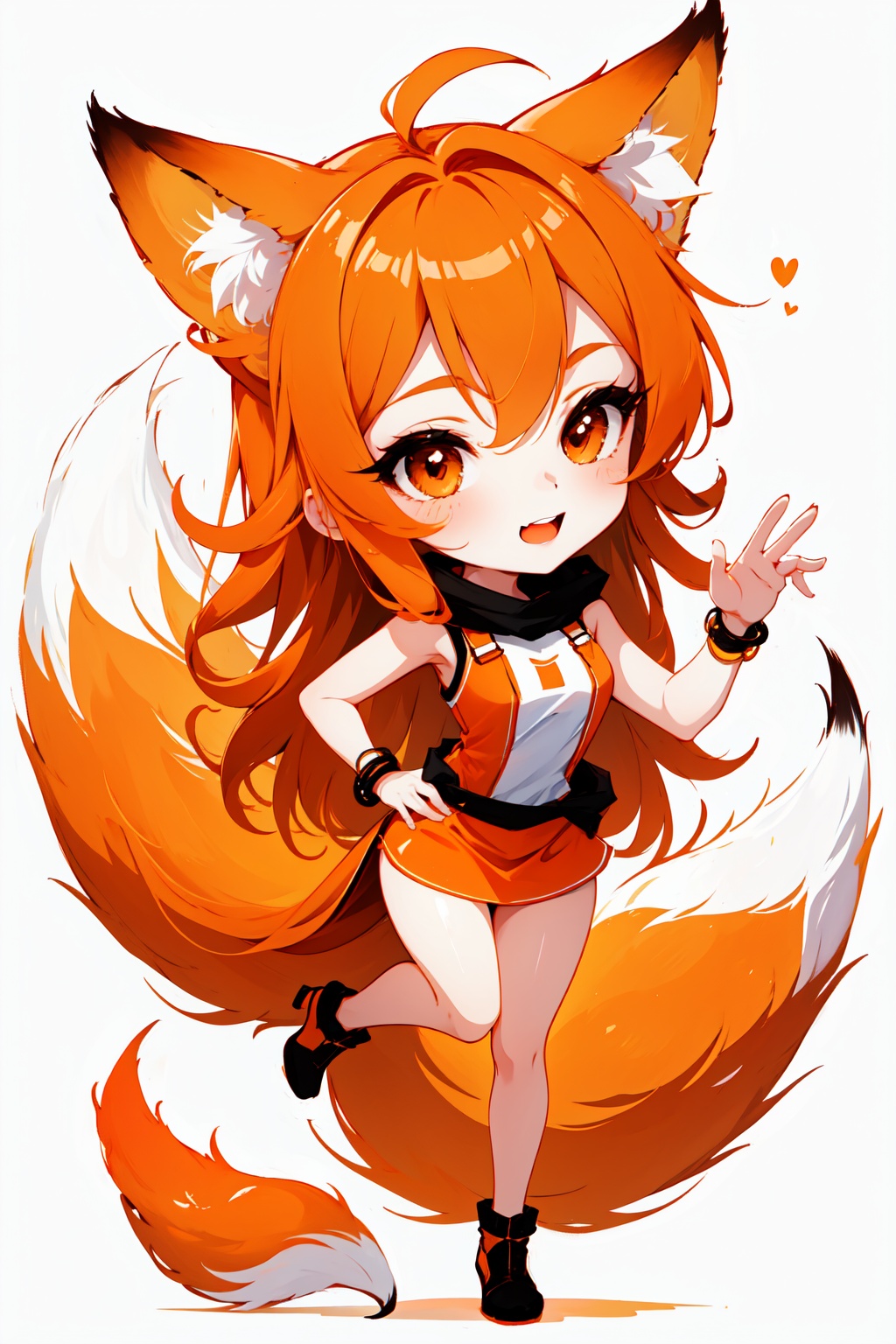 Cute girl,  White background,  full body image on Tensor.Art