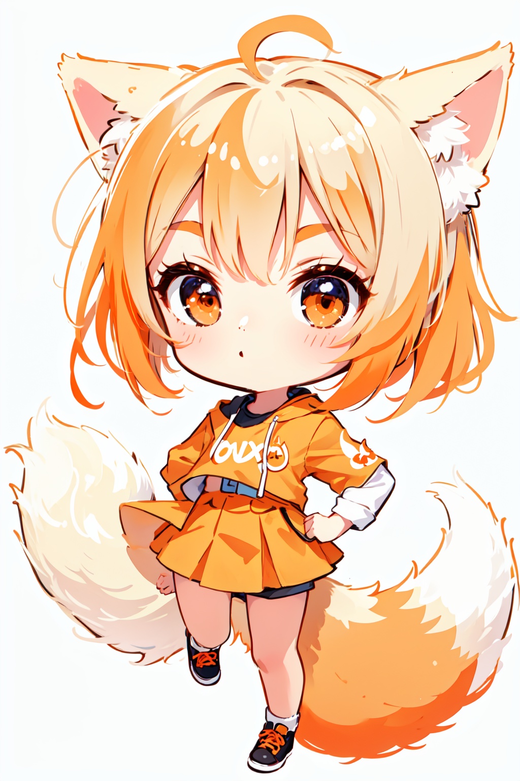Cute girl,  White background,  full body image on Tensor.Art
