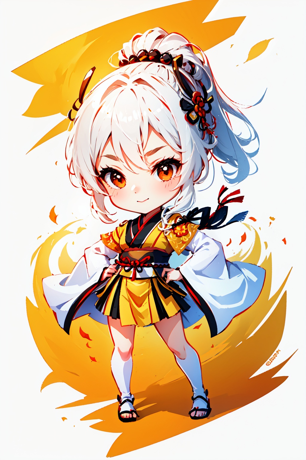 Cute girl,  White background,  full body image on Tensor.Art