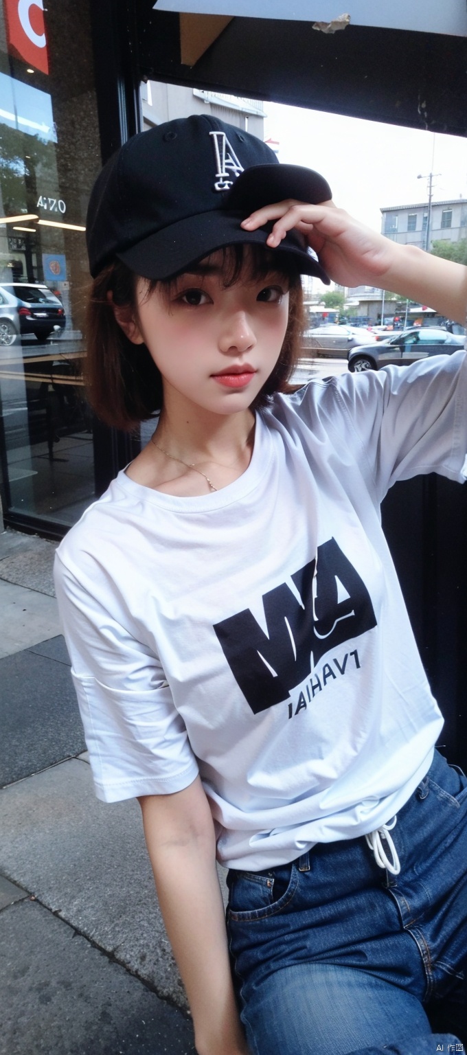  1girl,solo,shirt,1boy,hat,male focus,looking_at_viewer

