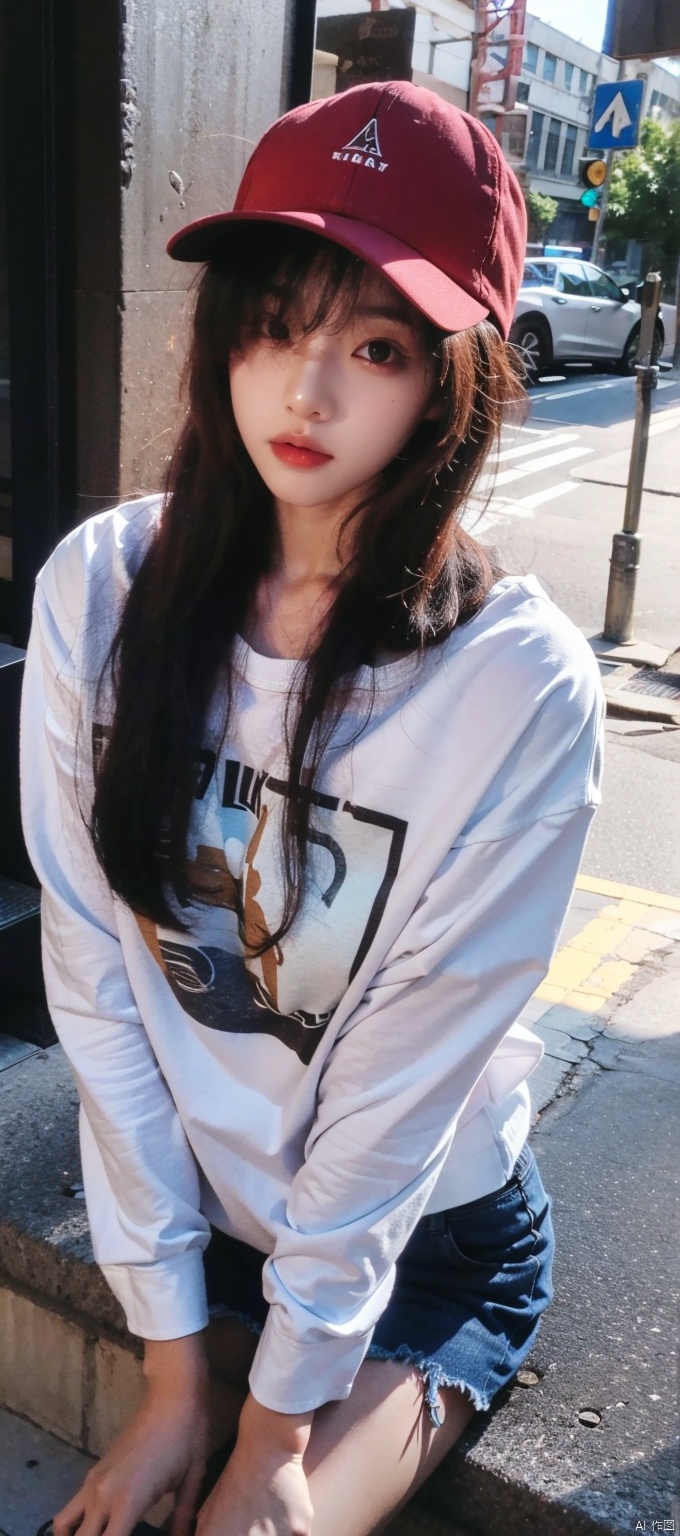  1girl,solo,shirt,1boy,hat,male focus,looking_at_viewer
