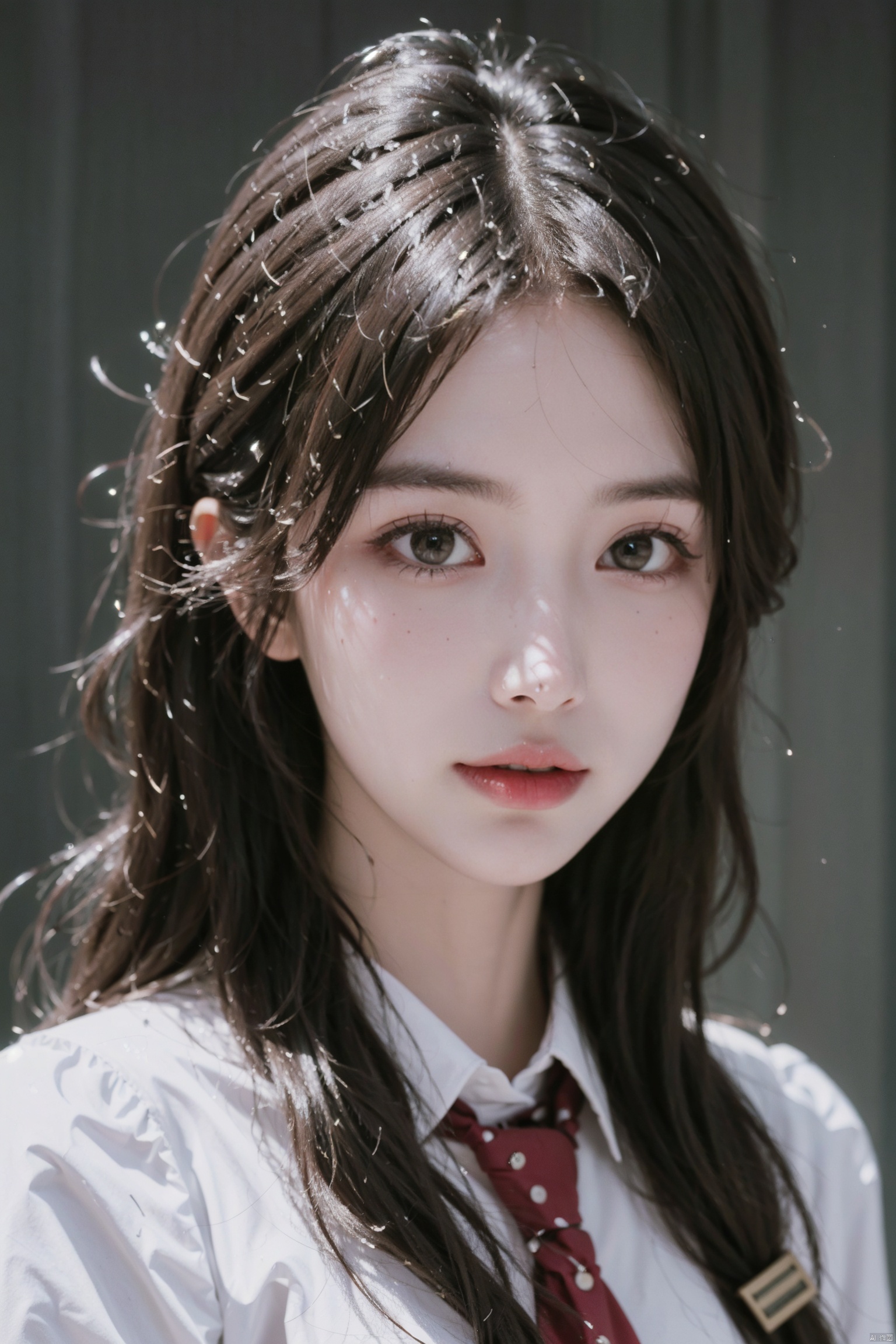  masterpiece,bestquality,realistic,8k,officialart,ultrahighres,school uniforms,1girl, depth of field