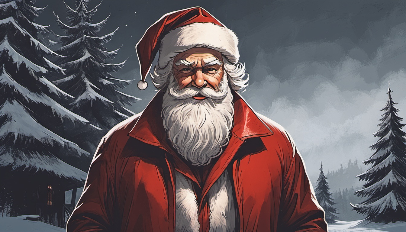 Santa Claus near a christmas tree on Tensor.Art
