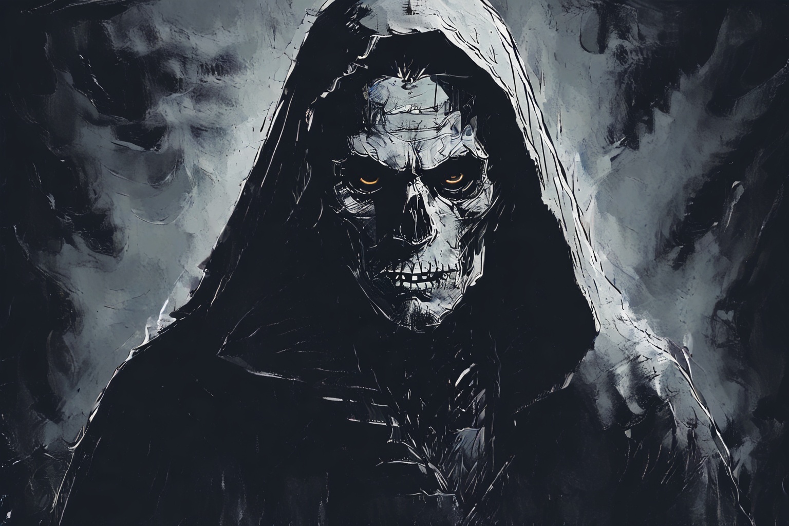 a ghost looking at the camera on Tensor.Art