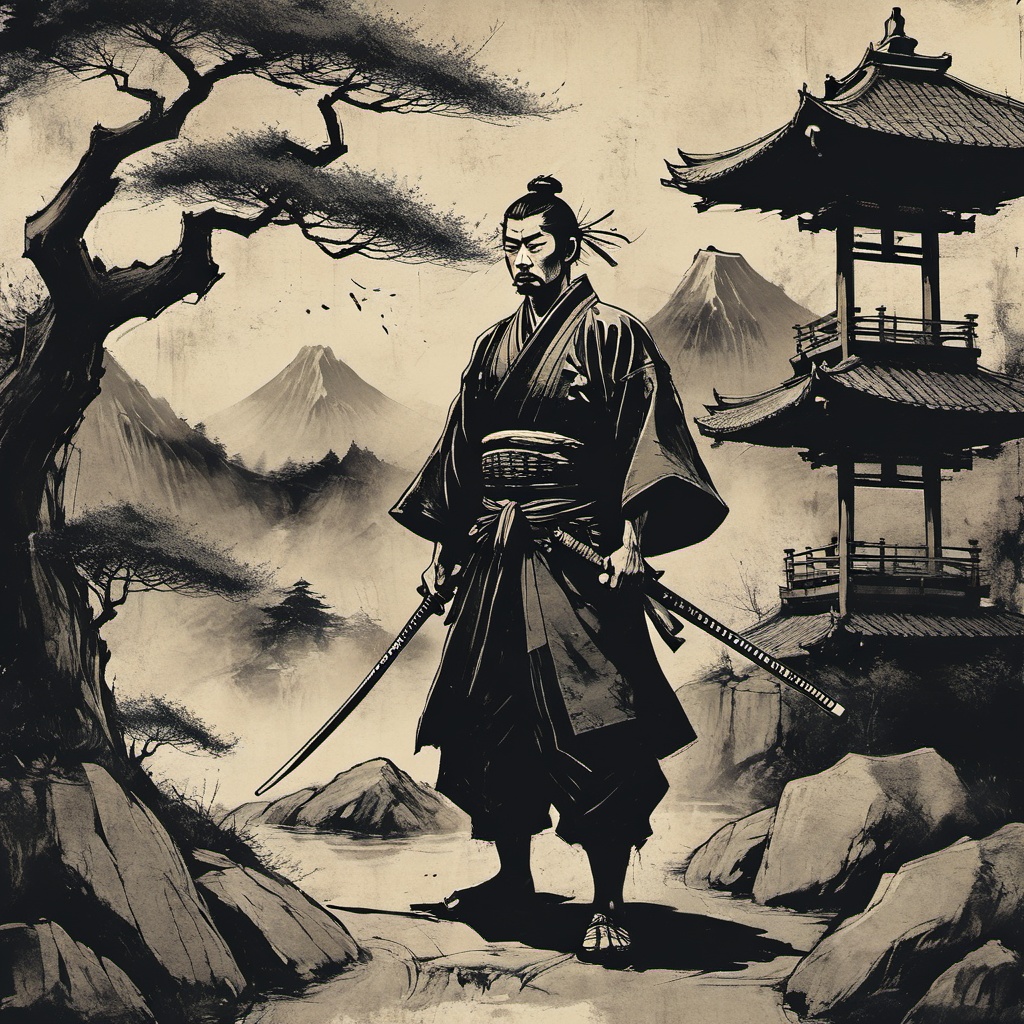 Samurai in a zen garden on Tensor.Art