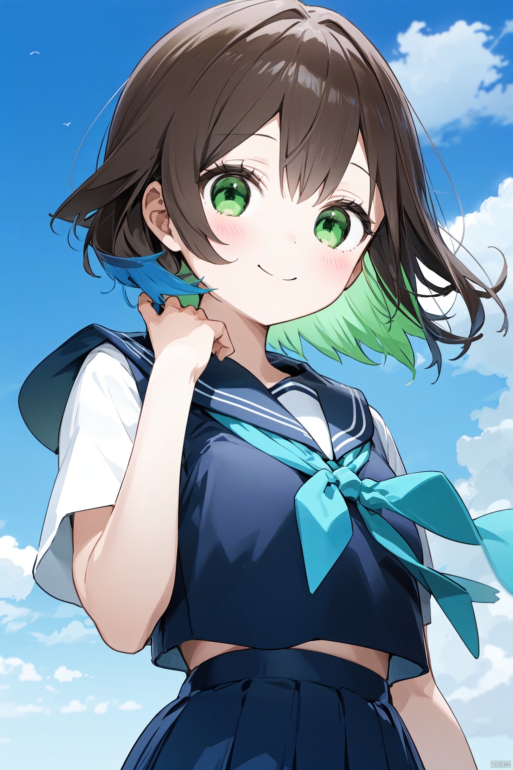 1girl,  solo,  short_sleeves by 叫我浅笑大人就好了 on Tensor.Art