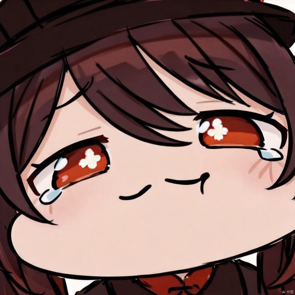  close-up, chibi, smug, (masterpiece),(best quality),1girl, hu tao, crying