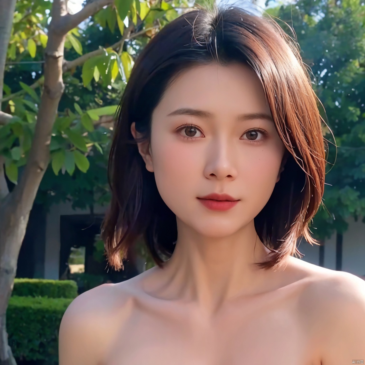  1girl, solo, naked, 
plain smile,,looking_at_viewer,white_background, black_eyes, gradient, collarbone,
( chiaroscuro,Fujicolor, UHD, super detail ,raw,85mm,f/1.2,FujifilmXT4,),only face