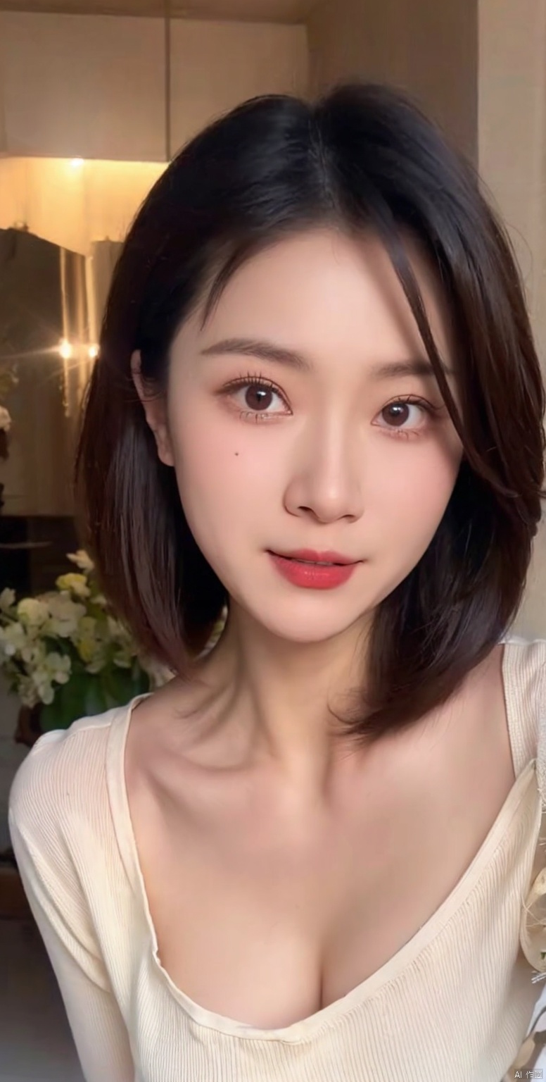  sweet smile、night、original photography、(((ultimate beauty portrait)))、((sparkling skin))、1 girl、 15 year old beautiful girl、bright expression、((dark brown hair))、(cleavage)、 (white crop top: 1.4), tight leather pants,（red lips：2.0）, The face is super delicate,naked thighs,((Big eyes sparkling like gems))、Glowing and radiant skin、(Goddess of Rapunzel)、(silk headband)、(standing)、(from below)、Eyeliner、beautiful bangs、hair between eyes、((​Masterpiece、top quality、Super detailed、Warm colors、intricate details、high resolution、Very detailed))、background for this、digitalSLR、softlight、highquality、filmgrain、富士XT3 、shallow view deep、natural soft light、Kamimei、plump bust,Big breasts,Protruding breasts