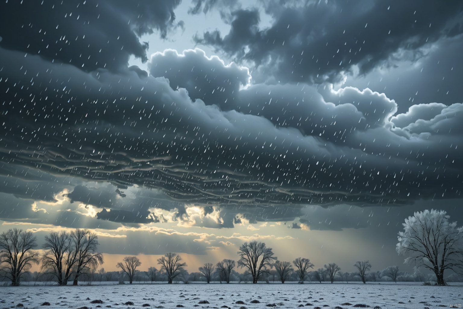 Frozen rain sky 