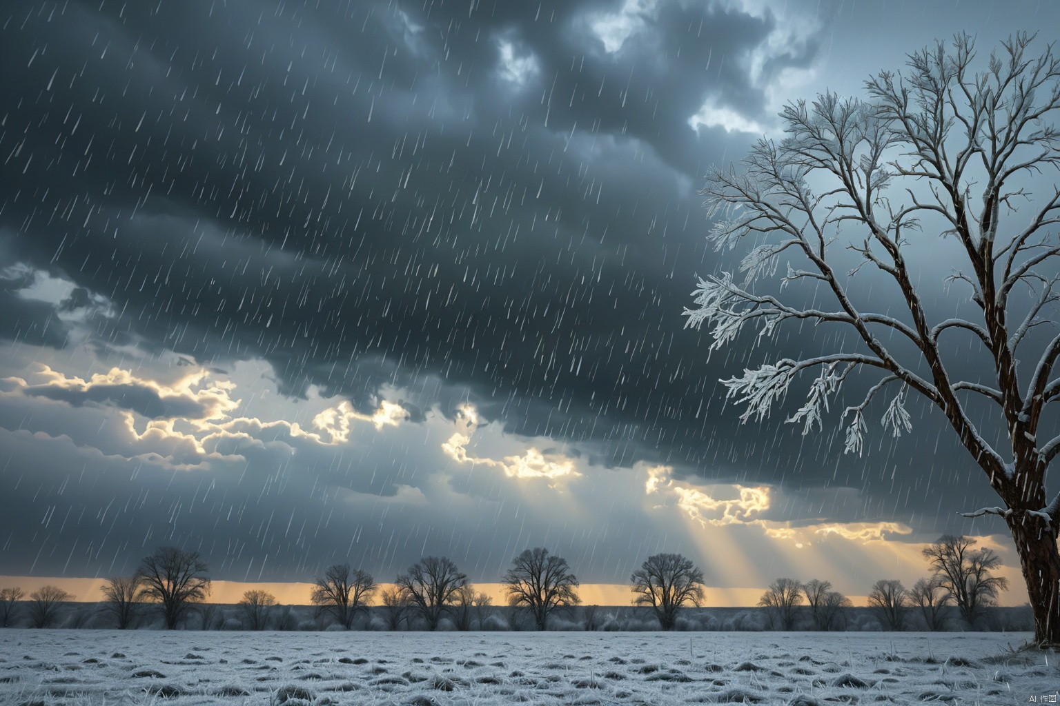 Frozen rain sky 