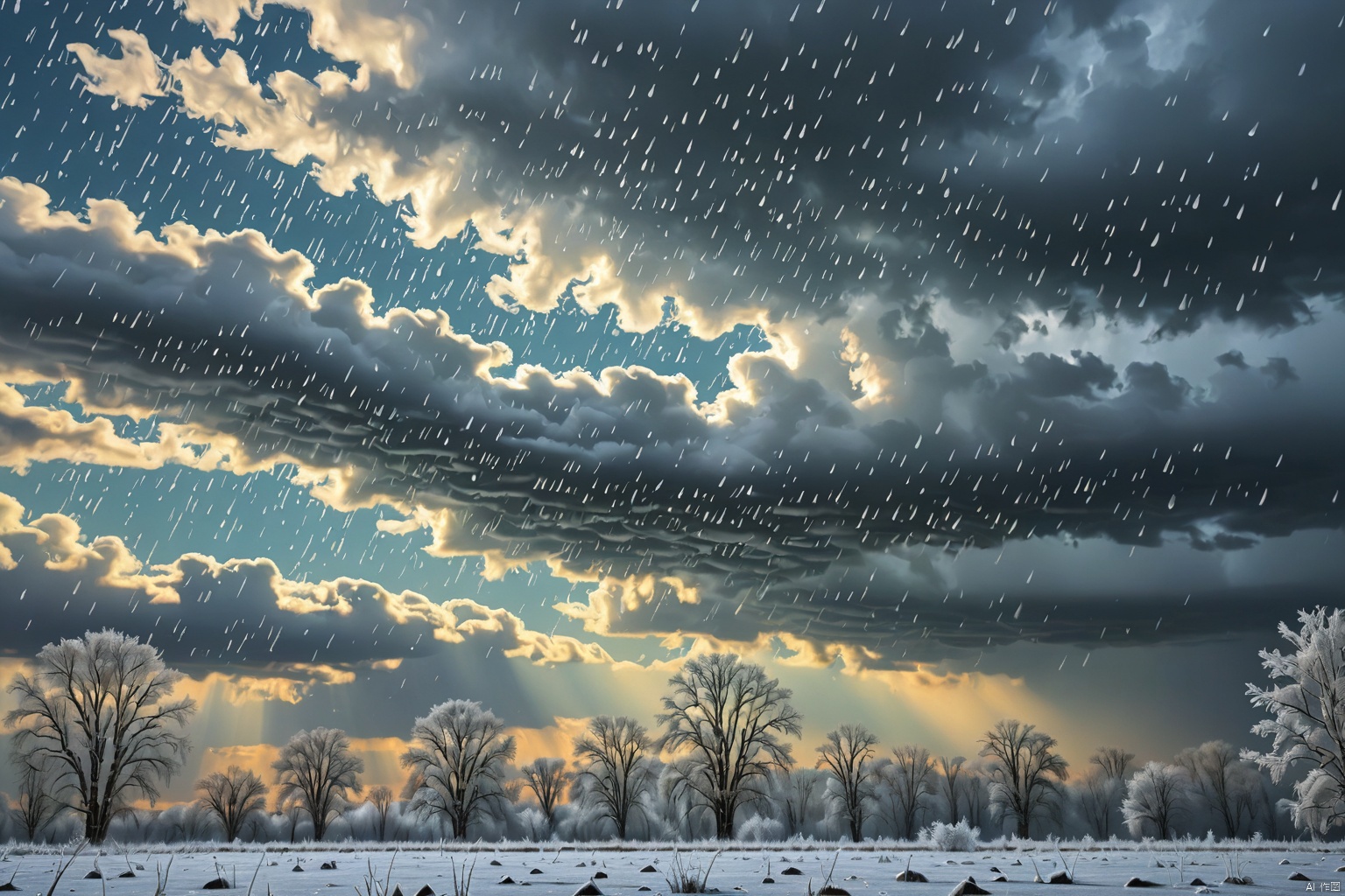 Frozen rain sky 