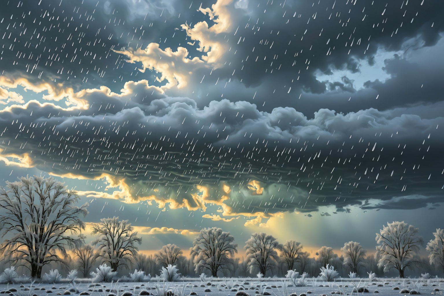 Frozen rain sky 