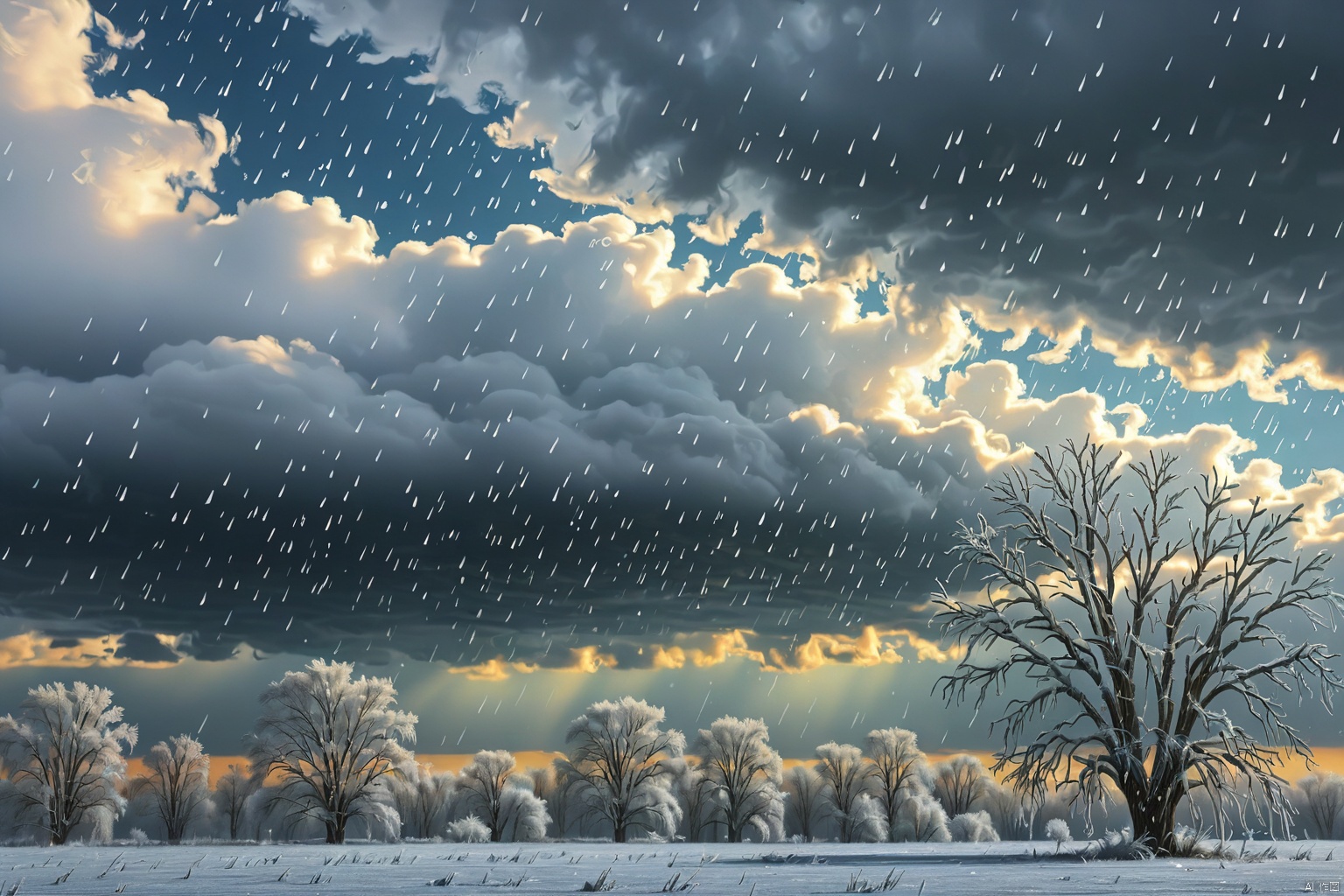 Frozen rain sky 