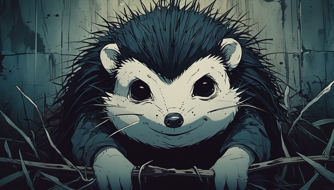 dark manga of a killer hedgehog on Tensor.Art