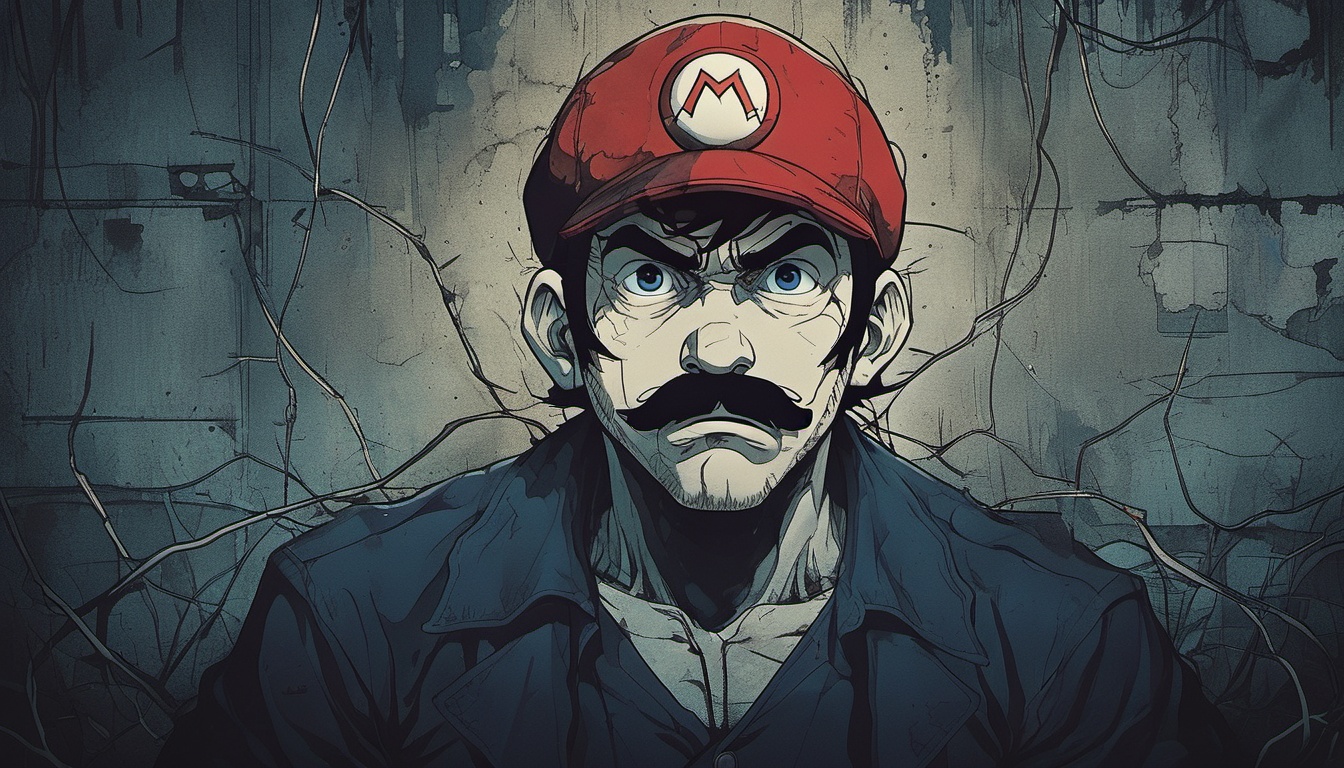 dark manga of SUper Mario on Tensor.Art
