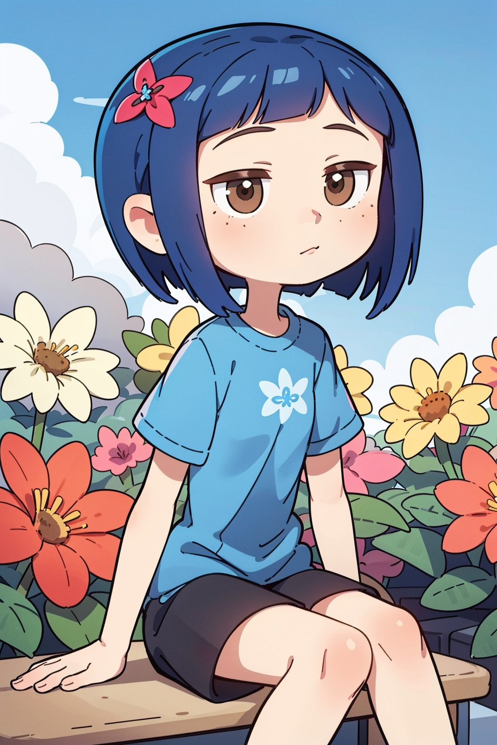 1girl,  solo,  sitting on Tensor.Art